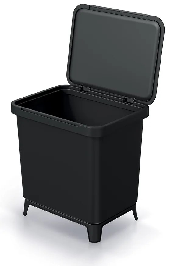 Szemeteskosár, 29 l, fekete