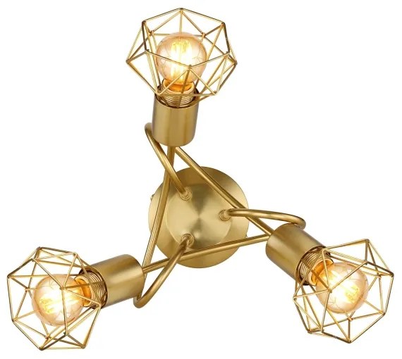 Globo 54802GB-3D - Csillár XARA I 3xE14/40W/230V arany