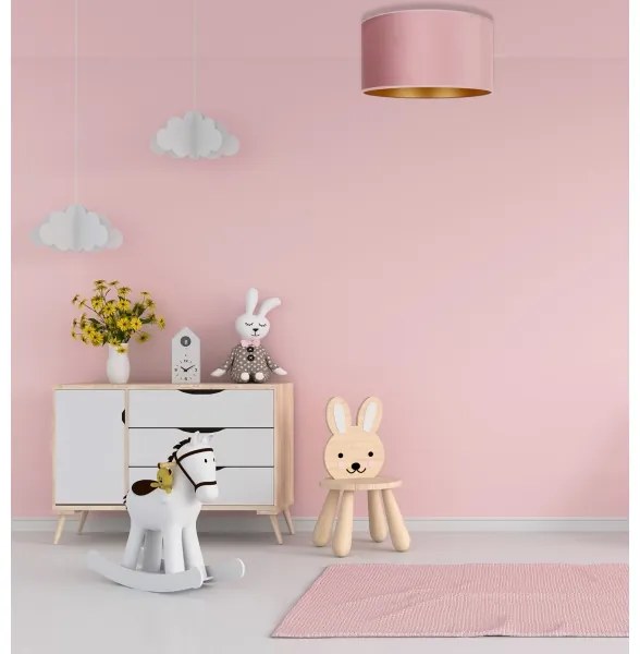 Duolla - Mennyezeti lámpa ROLLER 1xE27/15W/230V d. 40 cm rózsaszín/arany