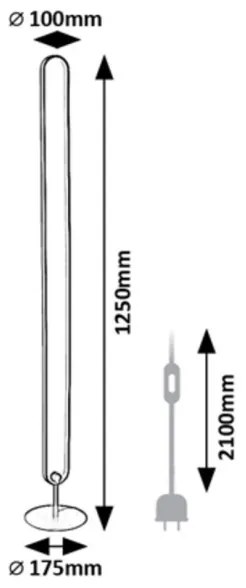 Rabalux 74051 - LED RGB Állólámpa BARTO LED/19W/230V
