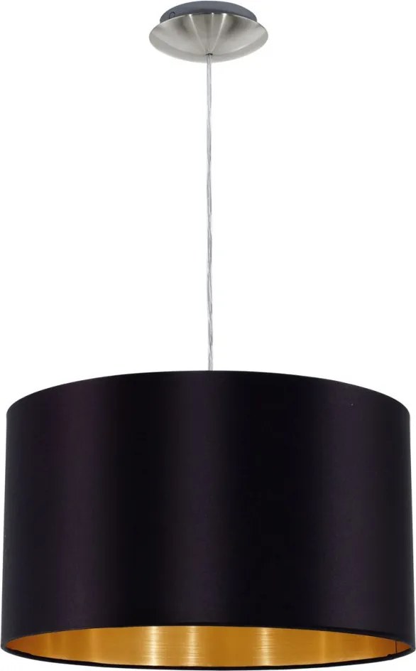 EGLO 31599 MASERLO Ernyős Függesztett Lámpa Fekete, Nikkel, Arany E27 IP20