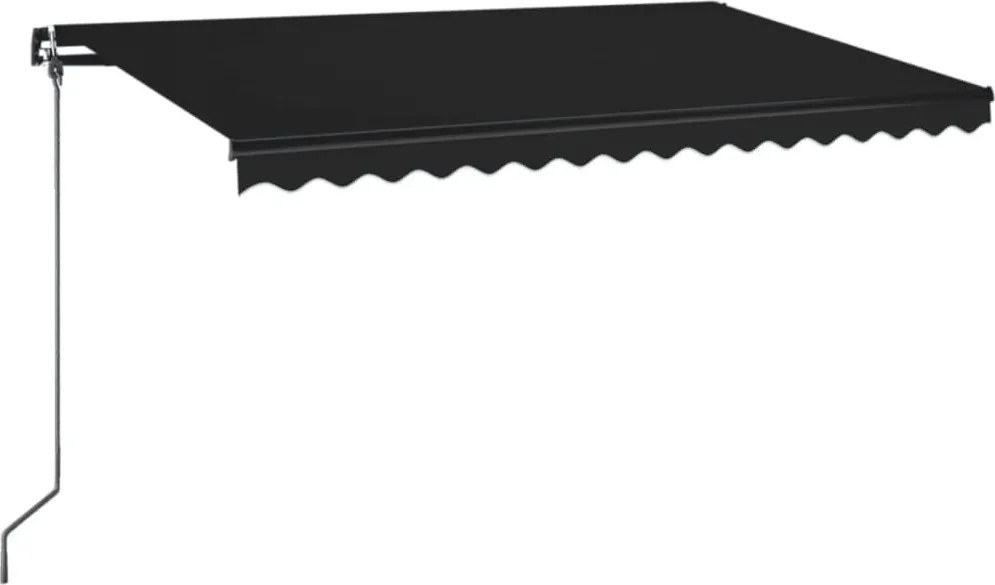 Antracitszürke kézzel kihúzható napellenző 400 x 350 cm