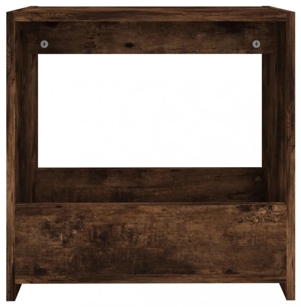 füstös tölgy színű szerelt fa kisasztal 50 x 26 x 50 cm
