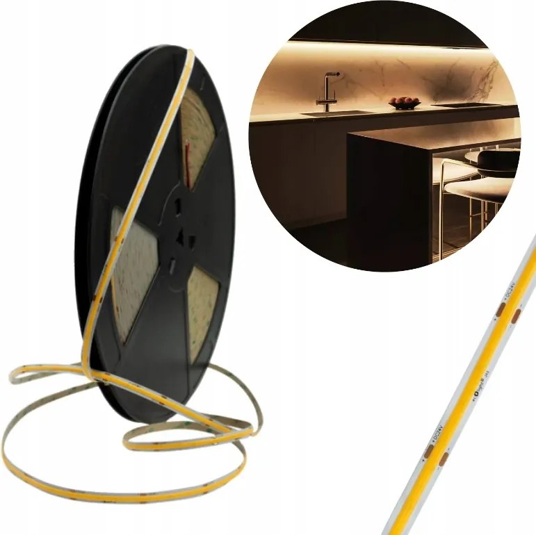 Cob Led szalag tekercs 50 méter 4000K Semleges fény Mennyezeti háttérvilágítás