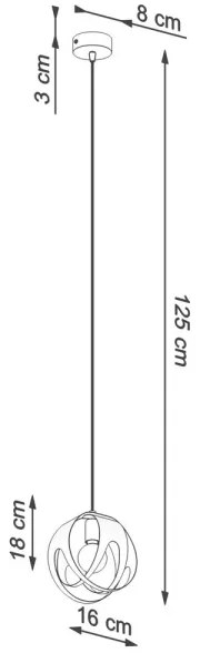 Sollux SL.1083 - Csillár zsinóron TULOS 1xE27/60W/230V fehér