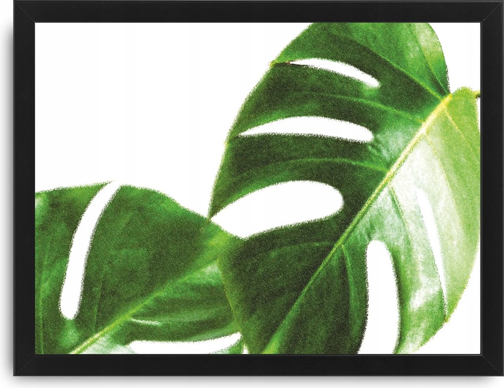 Zöld levelek kép keret A3 zöld dekoráció #44