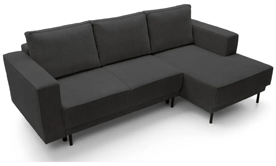 Sarokkanapé Rodriguez mini (J) (sötétszürke + fekete). 1099134
