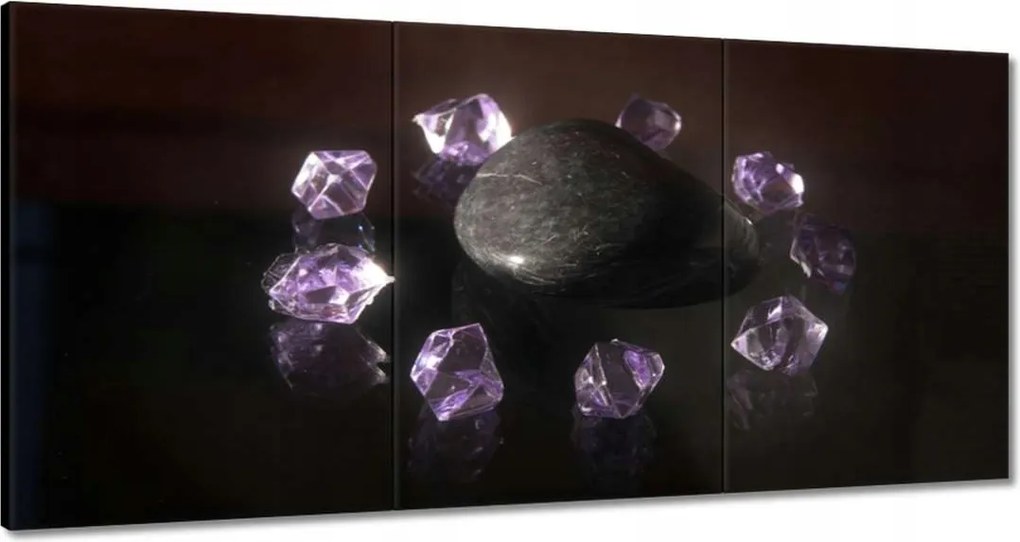 Vászonkép 180x90 Lila kristályok