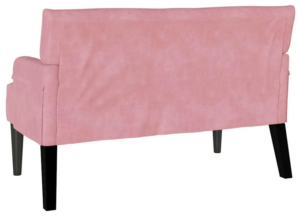 vidaXL Chesterfield Pad Rózsaszín 112 x 65,5 x 75 cm Bársony