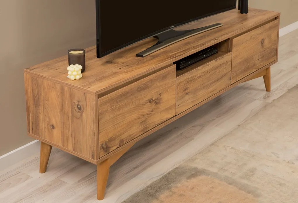 Vina TV-állvány, atlanti fenyő, 170 cm