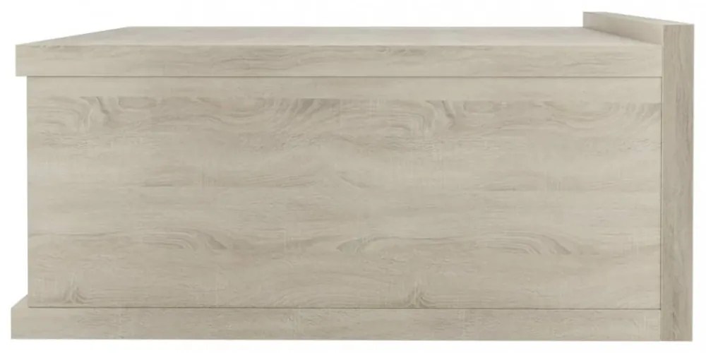 2 db sonoma tölgy szerelt fa függő éjjeliszekrény 40x30x15 cm
