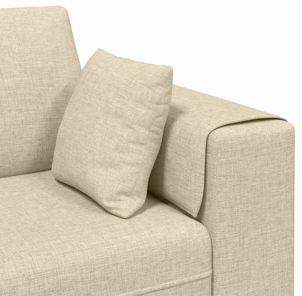 Szövet kanapé párnával Krém 208 cm szövet