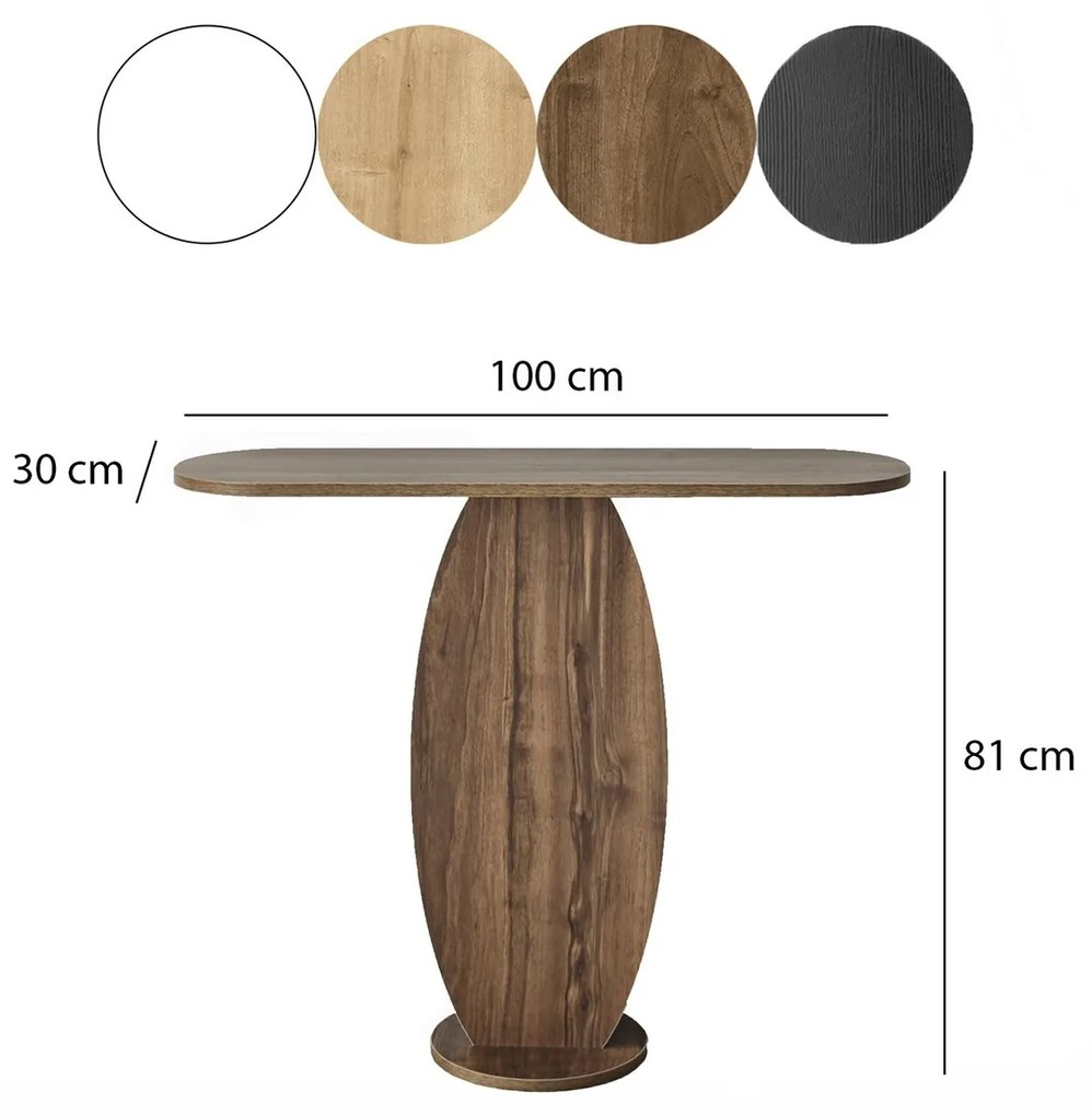 Ellittica Walnut összecsukható konzolasztal