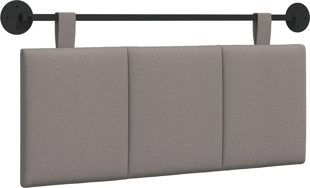 vidaXL Fali Fejtámla Falra szerelhető Tópszínű 110 x 55 x 5 cm szövet