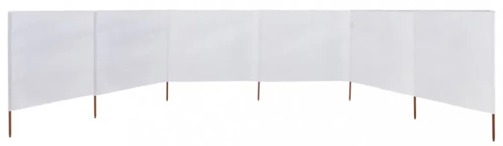 fehér 6-paneles szövet szélellenző 800 x 80 cm