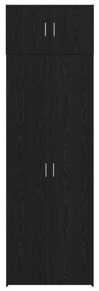 Tároló szekrény fekete tölgy 70x42.5x225 cm Mérnöki fa