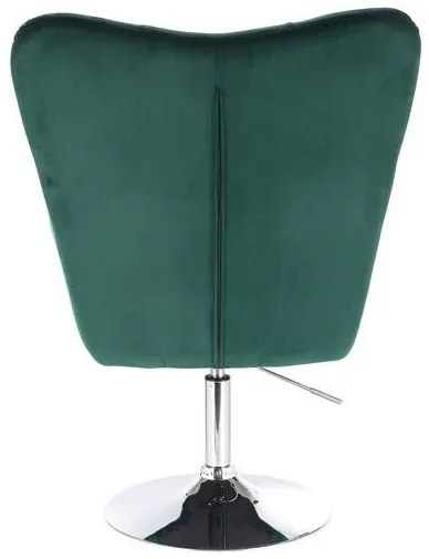 HR650N Sötétzöld modern velúr szék