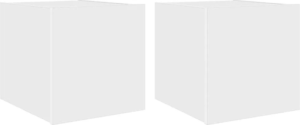 vidaXL 2 db fehér fali TV-szekrény LED-világítással 30,5x35x30 cm