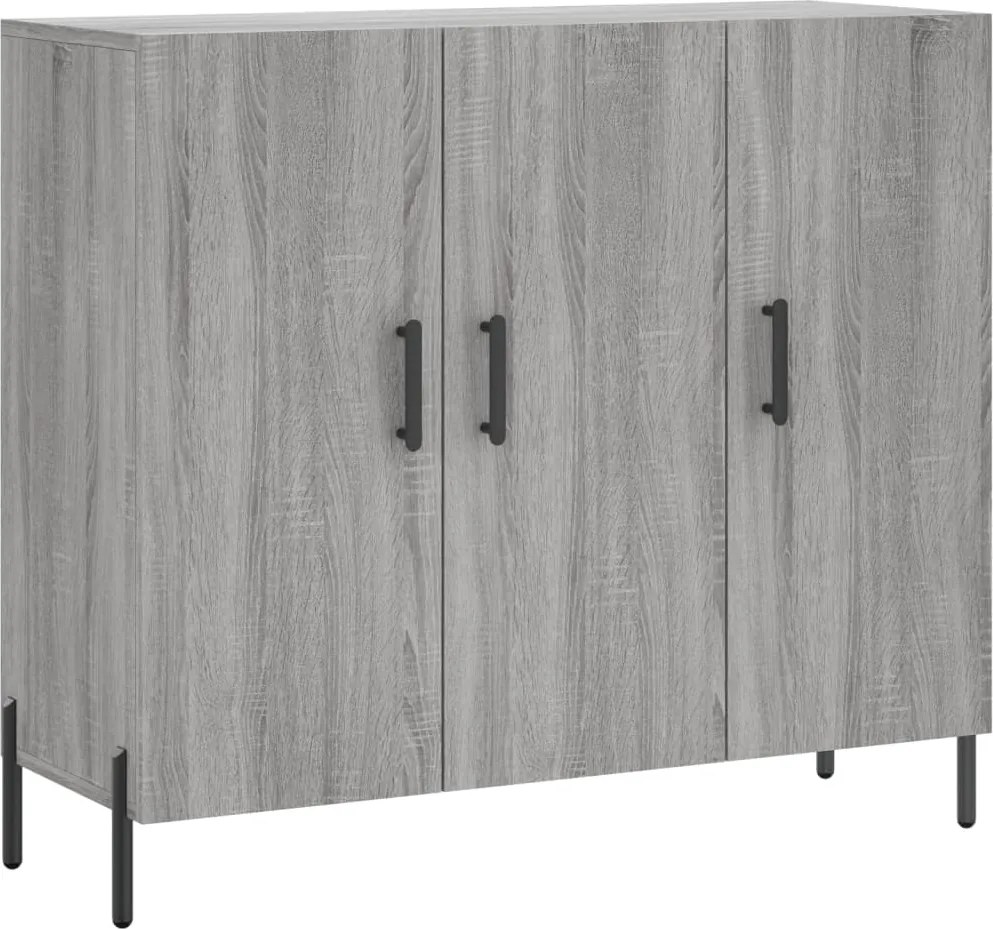 vidaXL szürke sonoma színű szerelt fa tálalószekrény 90 x 34 x 80 cm