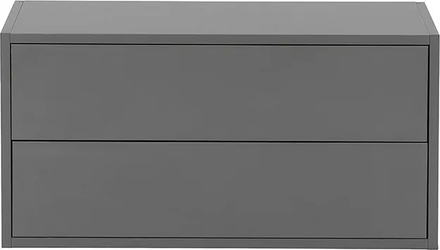 Boxie 2 fiókos fali szekrény 40x80x37 cm antracit