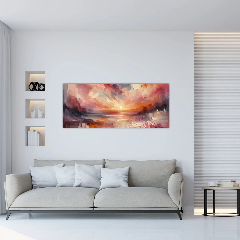 Kép - Festett alkonyat (120x50 cm)
