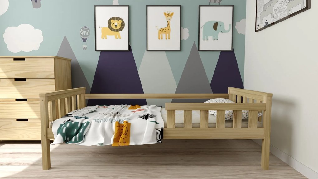 Gyerekágy MONTY 90 x 200 cm, fenyő Ágyrács: Lamellás ágyrács, Matrac: Deluxe 10 cm matrac