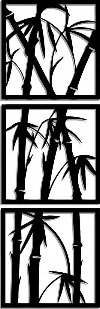 Áttört Kép Panel Triptichon Pálmafa 170CM XXXL! 17 Szín