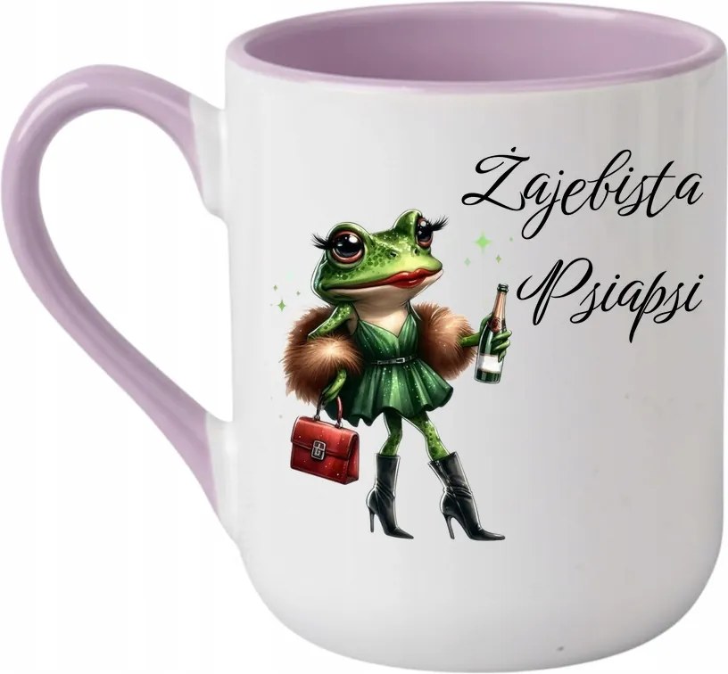 Békás kutya humoros bögre barátnőnek 330 coffee lila