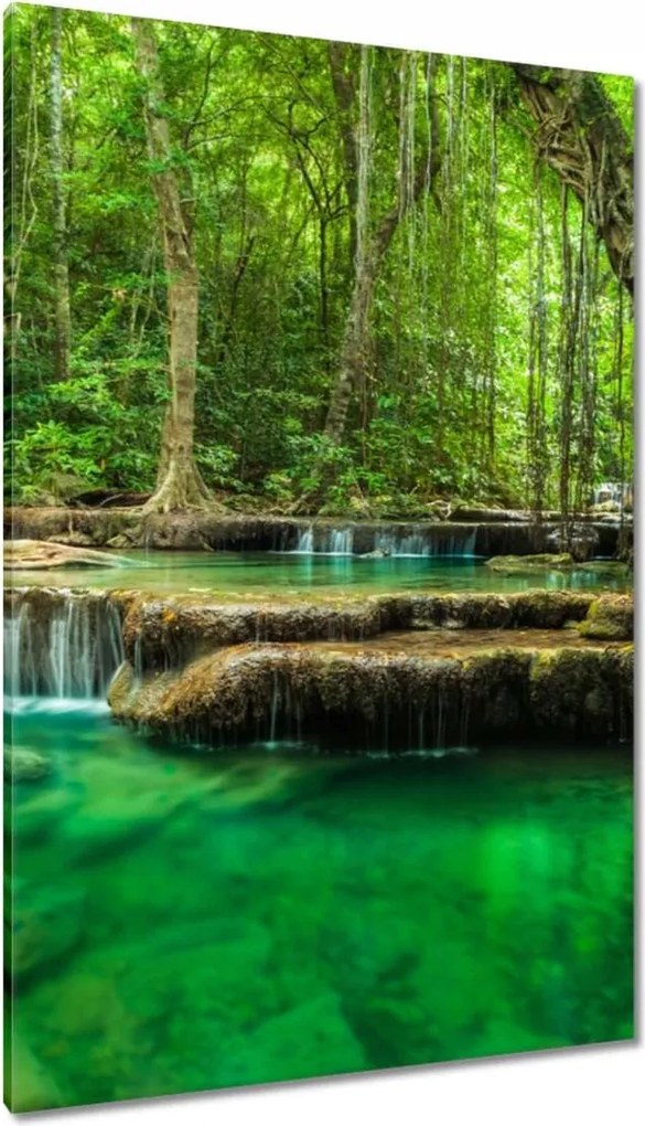 Vászonkép 80x120 Erawan vízesés Thaiföld