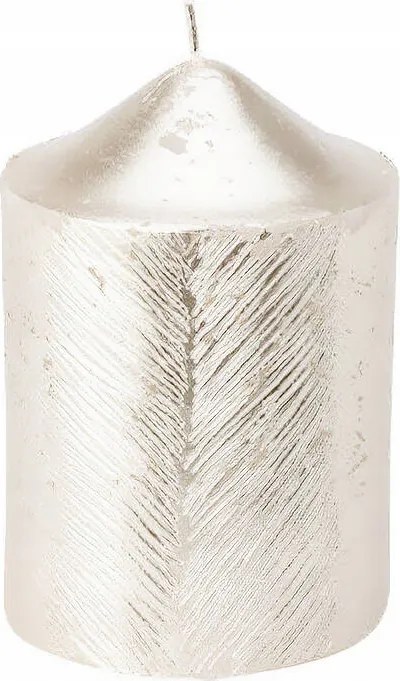 Dekorációs Gyertya Arany Metál Fényes Mintával 7X10 CM 35 H