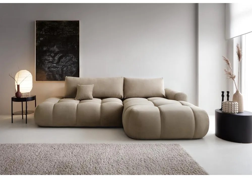 Sarokkanapé Ombre (J) (bézs + fekete) . 1100458