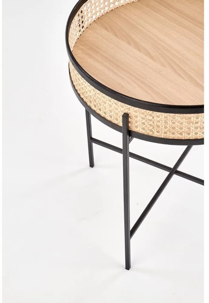 Lanipa dohányzóasztal, rattan / fekete