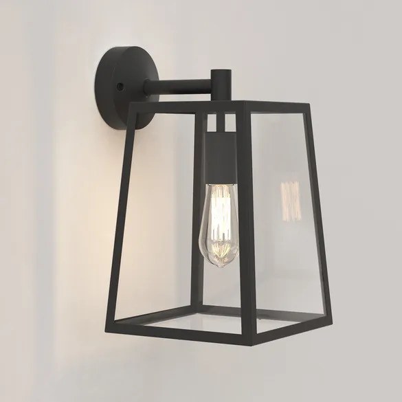 ASTRO LIGHTING 1306011 CALVI Modern Kültéri Fali Lámpa Fekete, Átlátszó E27 IP44