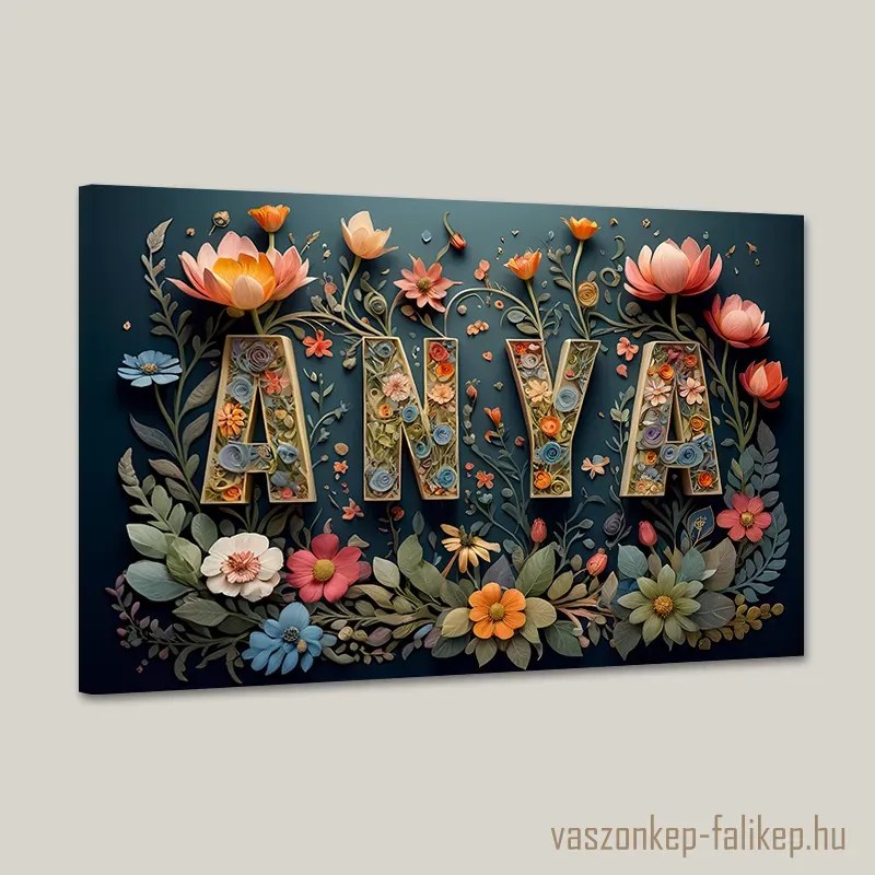 ANYA virágokkal 4 – Színes, prémium falikép ajándékba 60x40 cm