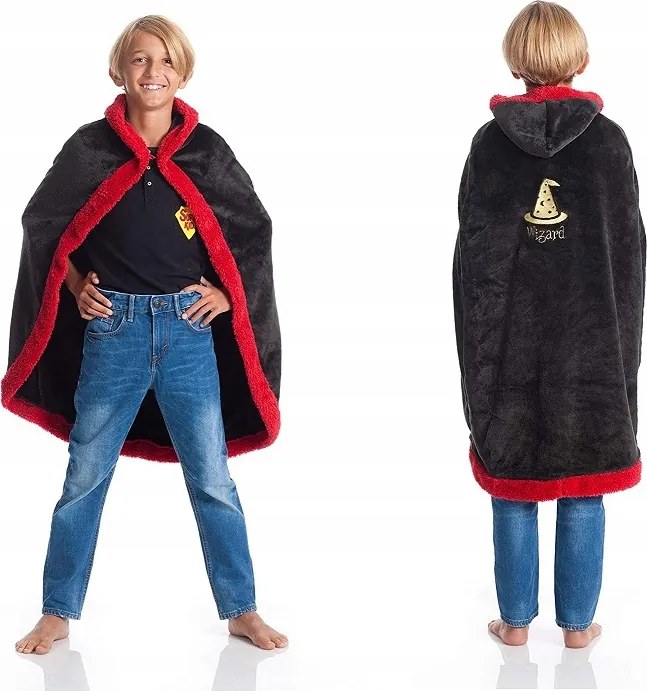 Prémium Márkás Pléd Takaró Kedves Kapucnis Köpeny Stílus Varázsló Italy Kn