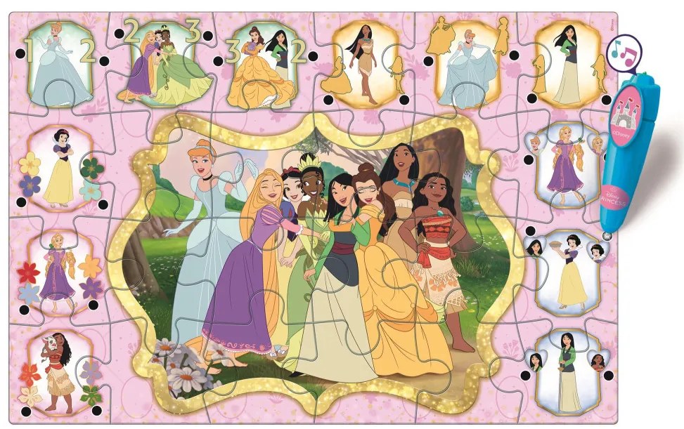 Disney Hercegnők Reunion interaktív 24 db-os puzzle Clementoni