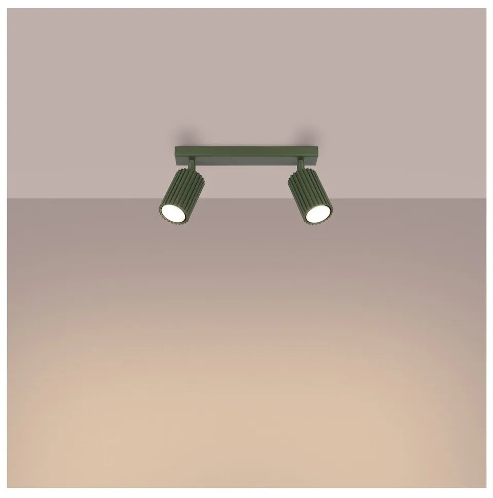 Zöld spotlámpa 6,5x30 cm Gleam – Sollux