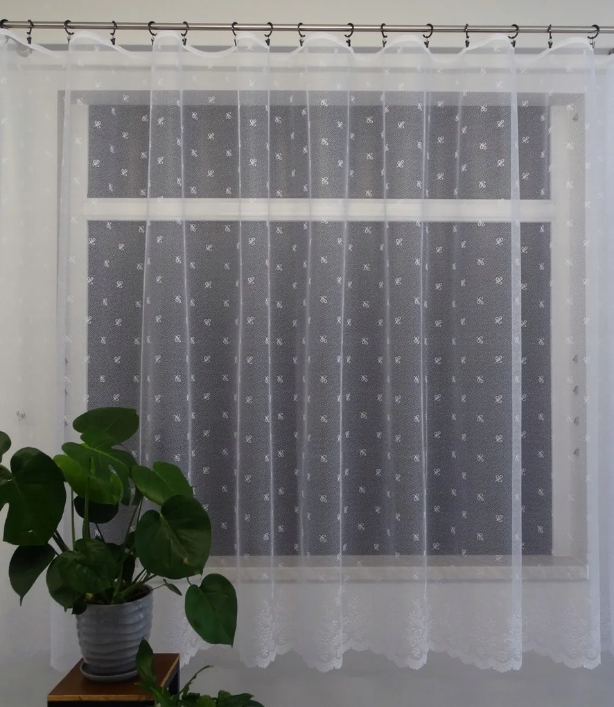 Mg Függöny jacquard fehér 35245 300x180cm készre varrva M Lengyel