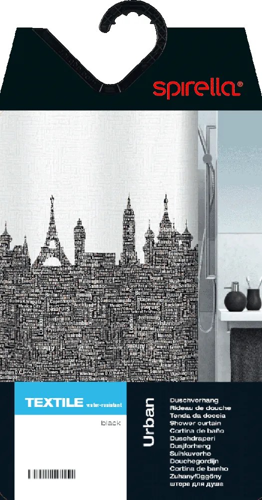 Zuhanyfüggöny 180x200 cm Urban – Spirella