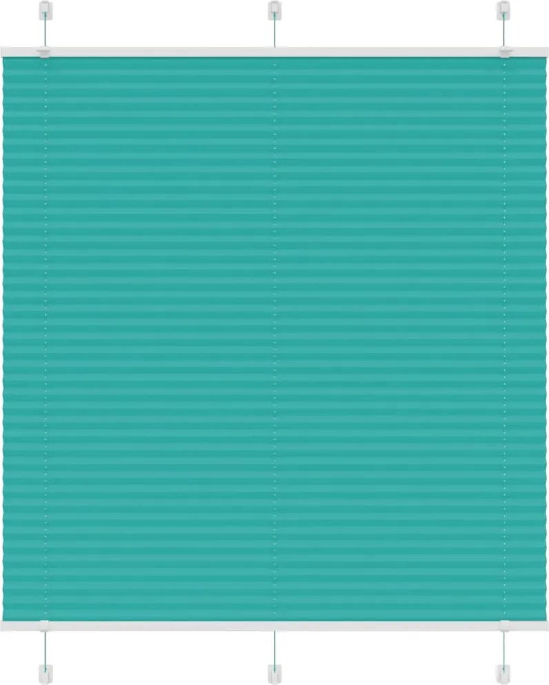 vidaXL pliszírozott redőny Benzinzöld 115x150 cm szövetszélesség