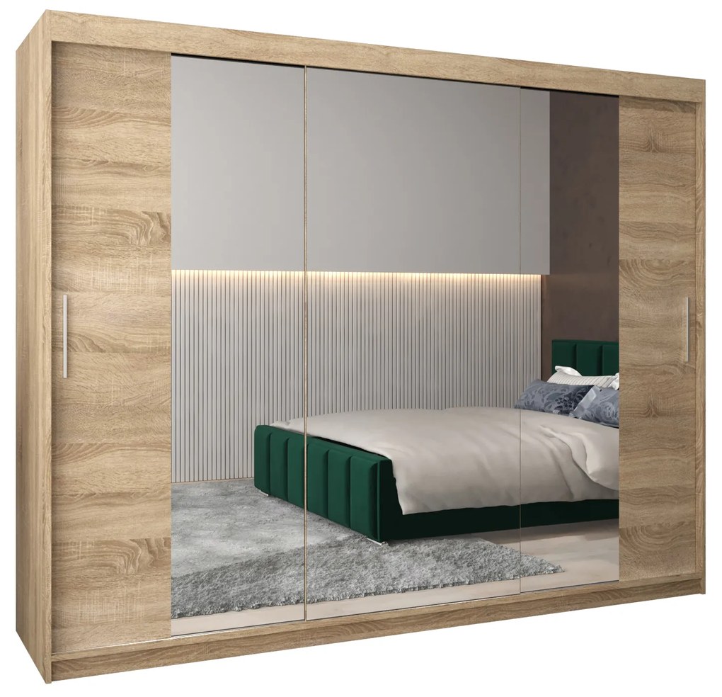 Ruhásszekrény 250 cm Toki 2 (szonoma tölgy + szonoma tölgy). 1065040