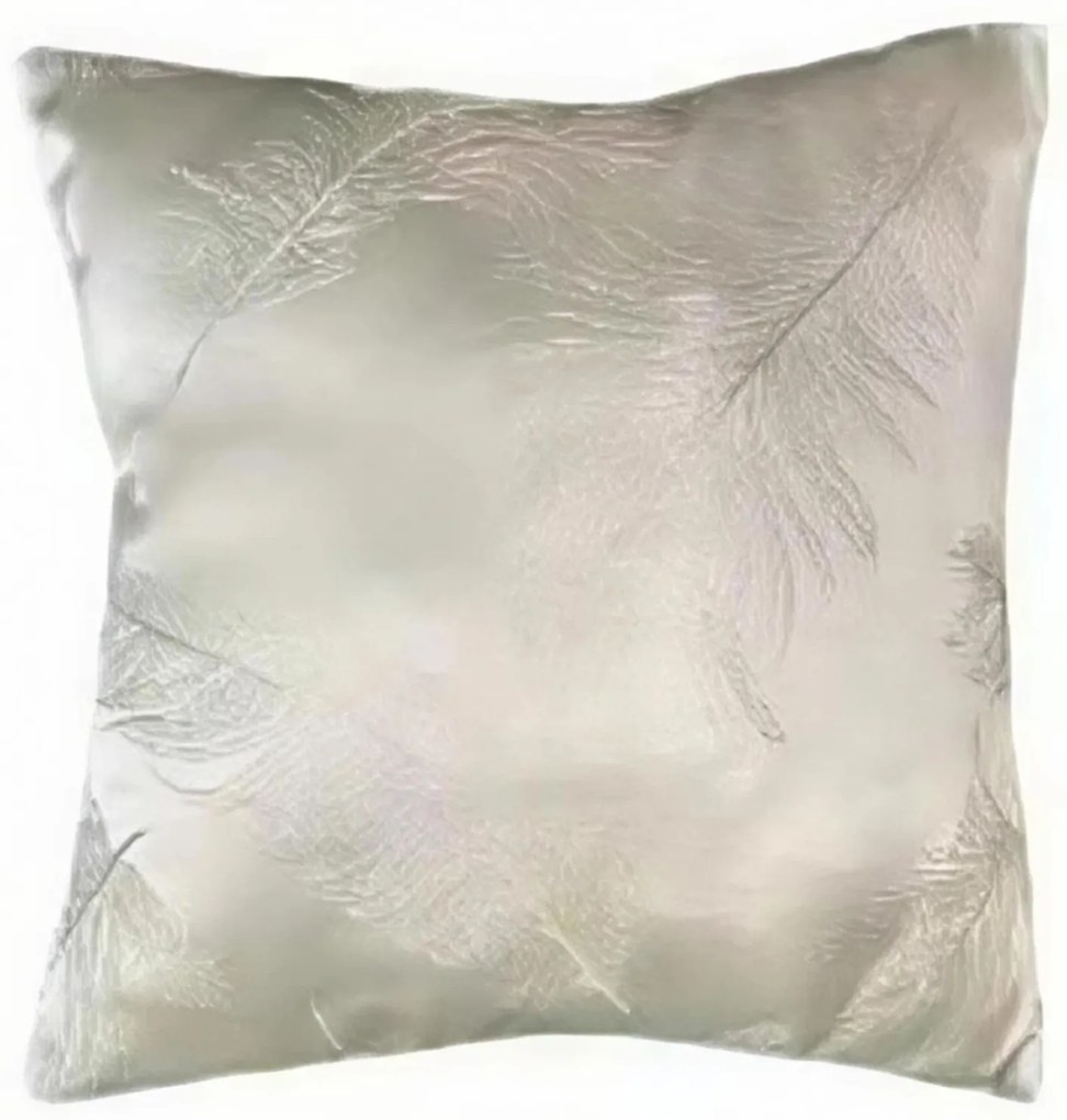 Dekoratív párnahuzat 45x45cm tollak tejszínes TiaHome
