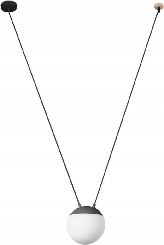 Faro Mine Glass Space függeszték, szürke, opálüveg, E27, 1x15W, 200