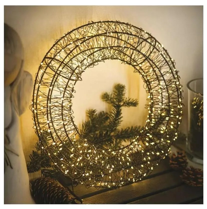 LED karácsonyi dekoráció, 480 LED, 230V, átmérő 38 cm