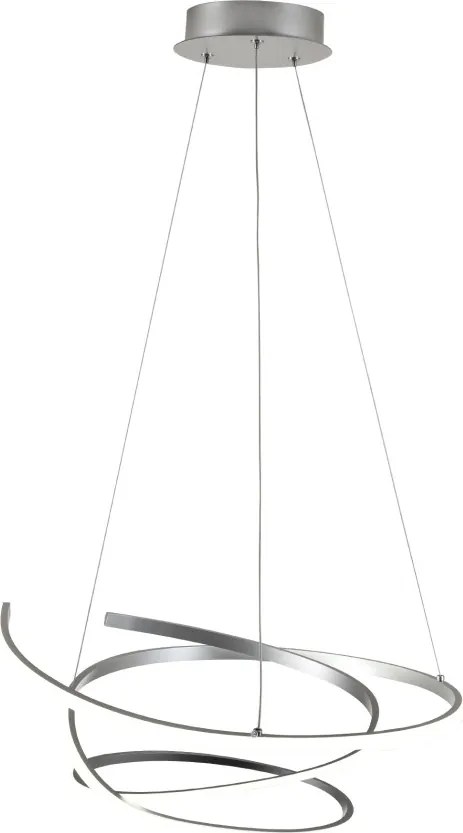 ZUMA LINE 19058P FORE Modern Led Függesztett Lámpa Ezüst LED IP20