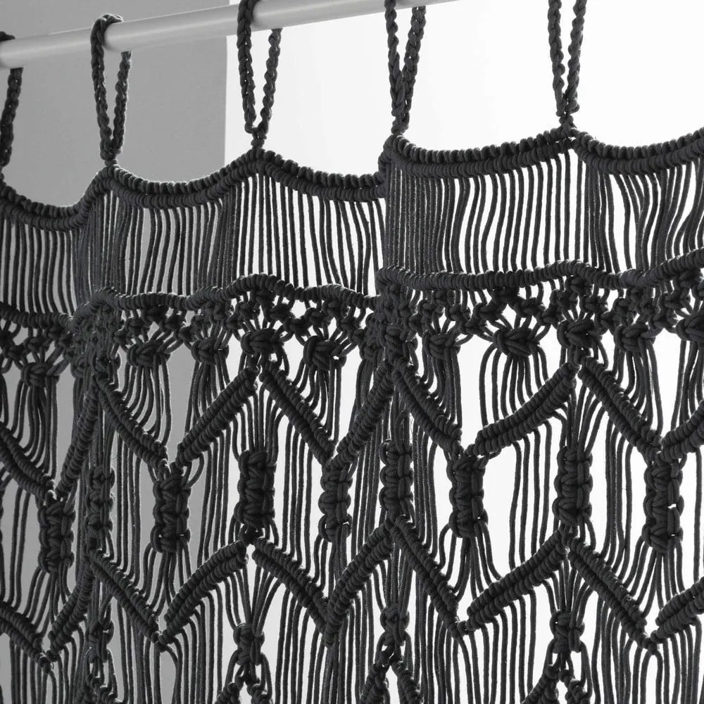 Fekete függöny ajtóra 90x200 cm Macarena – douceur d'intérieur