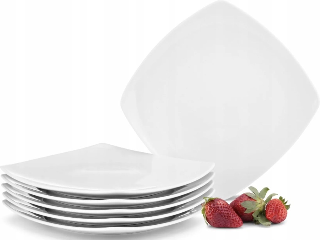 Desszert tányérok 6 db 19 cm négyzet alakú luminarc