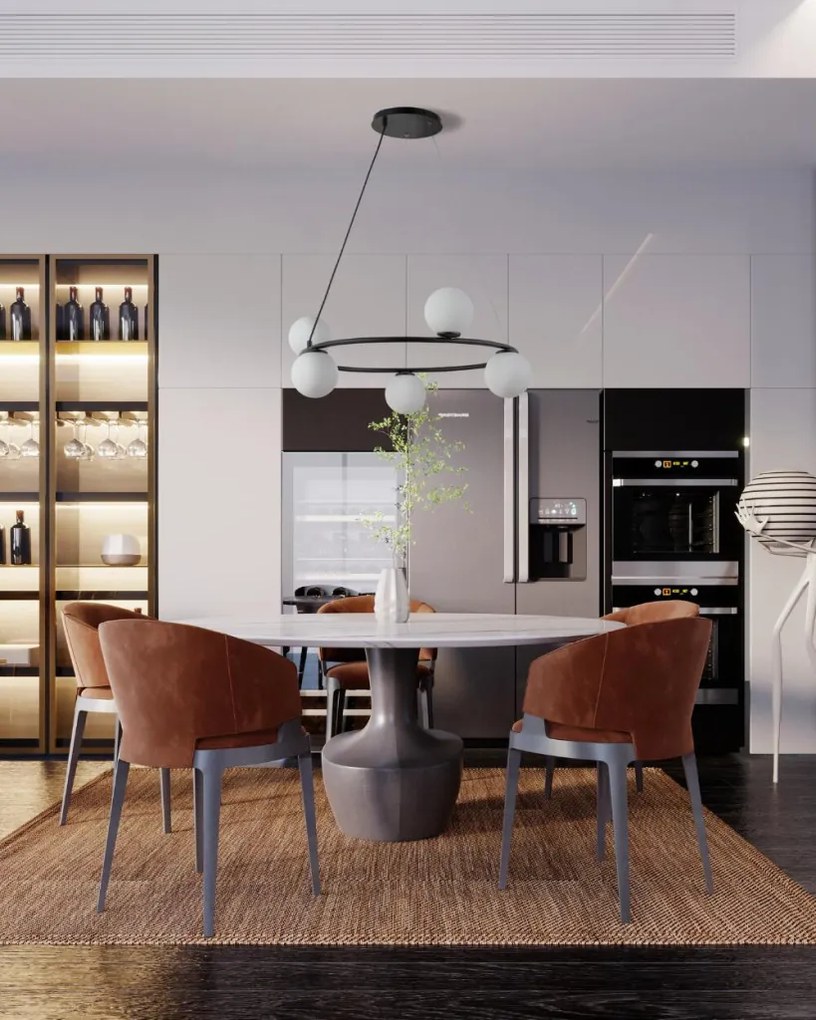 SIGMA LIGHTING 33383 GAMA Többágú Függesztett Lámpa Fehér, Fekete G9 IP20