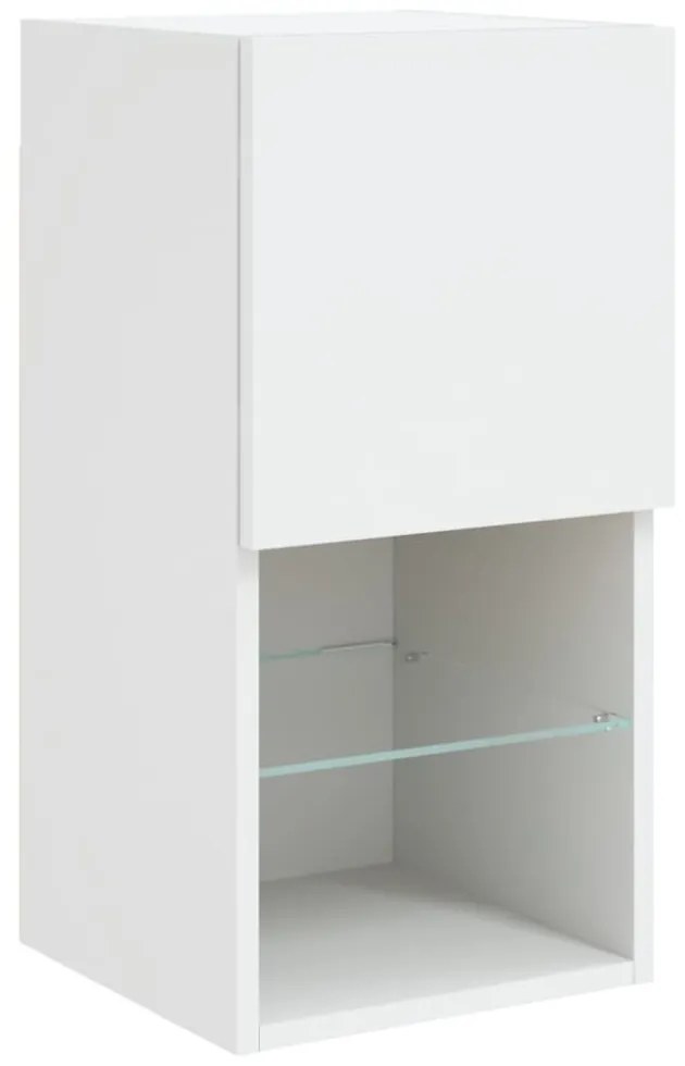 2 db fehér TV-szekrény LED-lámpákkal 30,5x30x60 cm