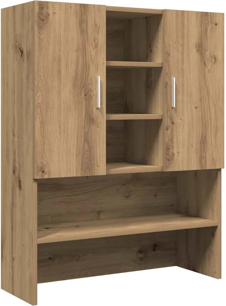 vidaXL kézműves tölgy színű mosógépszekrény 70,5 x 25,5 x 90 cm